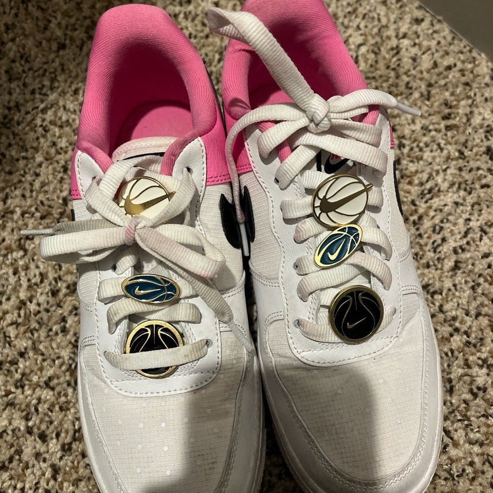 WOMENS PINK AIRFORCES WITH PINS